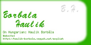 borbala haulik business card