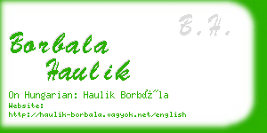 borbala haulik business card